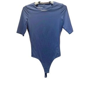 Everlane Women’s Bodysuit Blue Short Sleeve Crewneck Bodysuit Size XXS